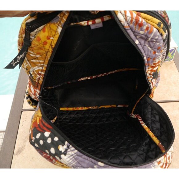 Vera Bradley Quilted Painted Feathers Campus Tech Backpack 16 x 12 x 6 Large main image 6